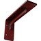 Ekena Millwork Embrey Steel Bracket, Hammered Bright Red 2"W x 8"D x 4 1/4"H BKTM02X08X04EBHRE - alternate 1